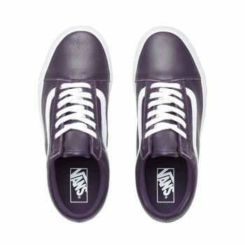 Damske Tenisky Vans Leather Old Skool Biele VA21GKBVR